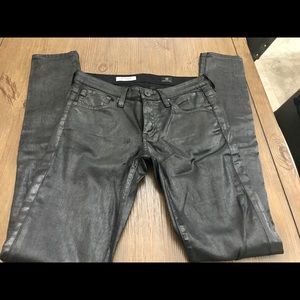AG black coated skinnies